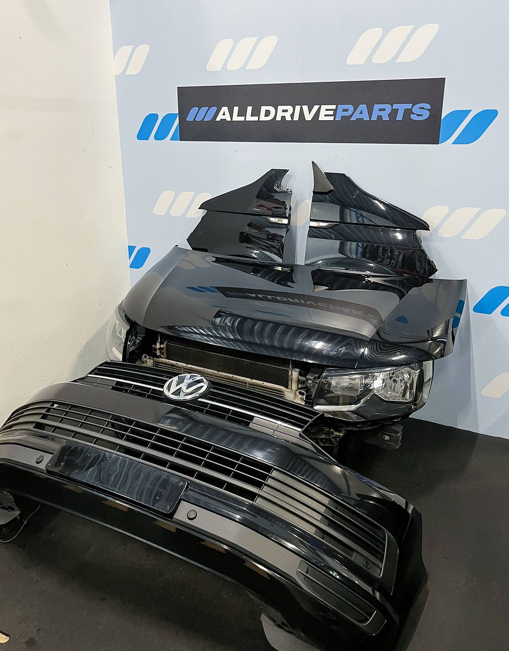 Complete voorkop VW Volkswagen Transporter T6 zwart LC9X